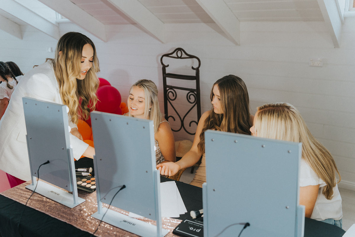 Jessica Vegas Academy student practising makeup